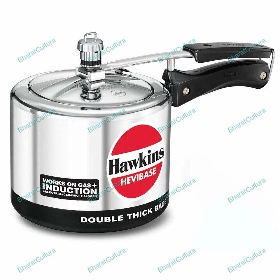 Hawkins Hevibase Pressure Cooker Aluminum Induction Silver 3 Litres Best Gift