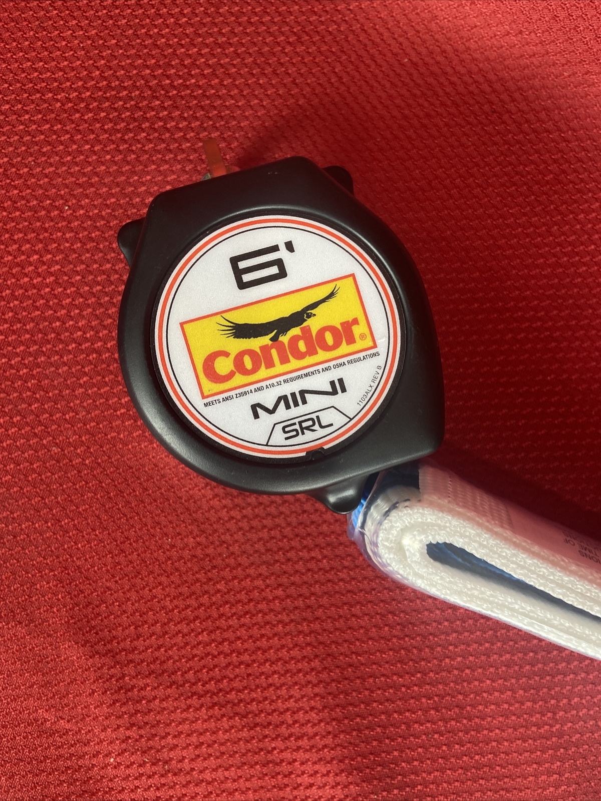 Condor 35KV04 6 Ft L 310 Lb Weight Cap 2 Leg SelfRetracting Lifeline