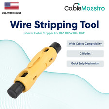 RG6 RG59 RG11 RG7 Przecinarka do ściągania ściągaczy Koncentryczne narzędzie do ściągania drutu Kabel koncentryczny 2 ostrze