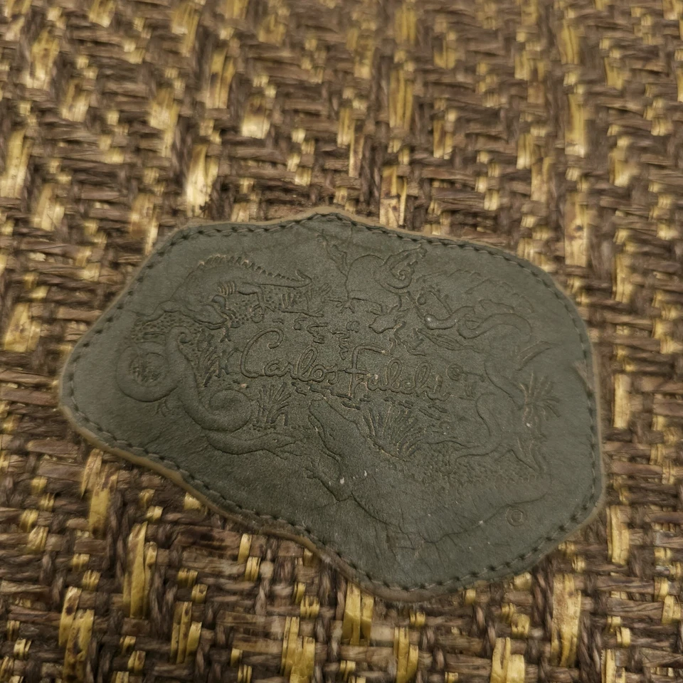 Bolso de Hombro Vintage Carlos Falchi Tejido Texturizado Marrón Dorado Foto 3 de 4