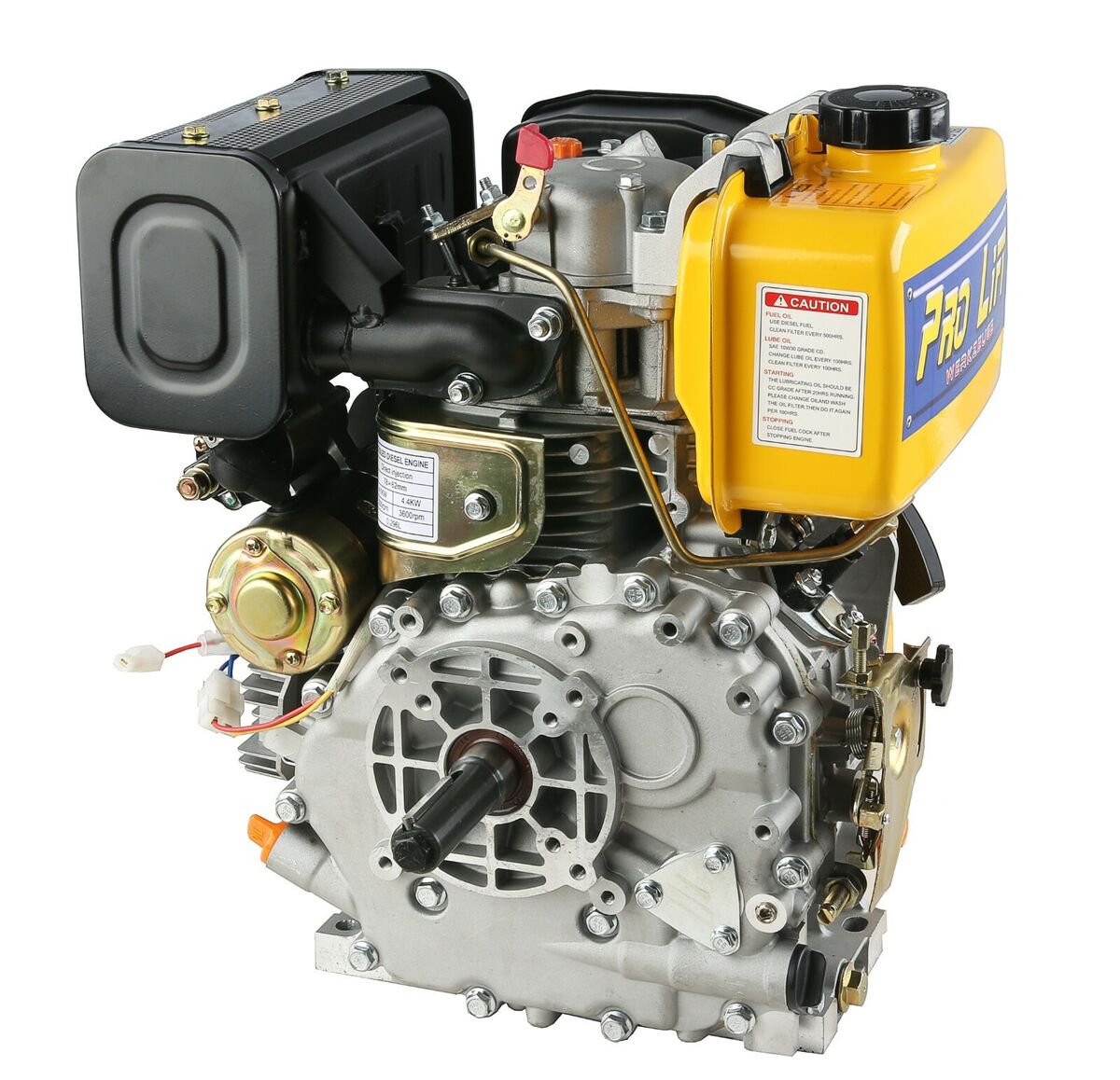 Dieselmotor 6PS E-Starter Standmotor 4,4kW 1-Zylinder 25,4mm Antriebswelle  W2549
