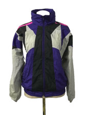 Vtg Ruth Douglas  100% Nylon Multicolor Light Jacket Lined Women Unisex  S