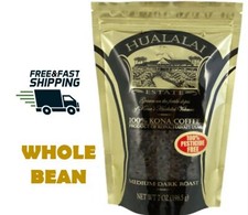 100 KONA coffee HUALALAI ESTATE WHOLE BEAN 7oz Pesticide Free - Hawaii Royal