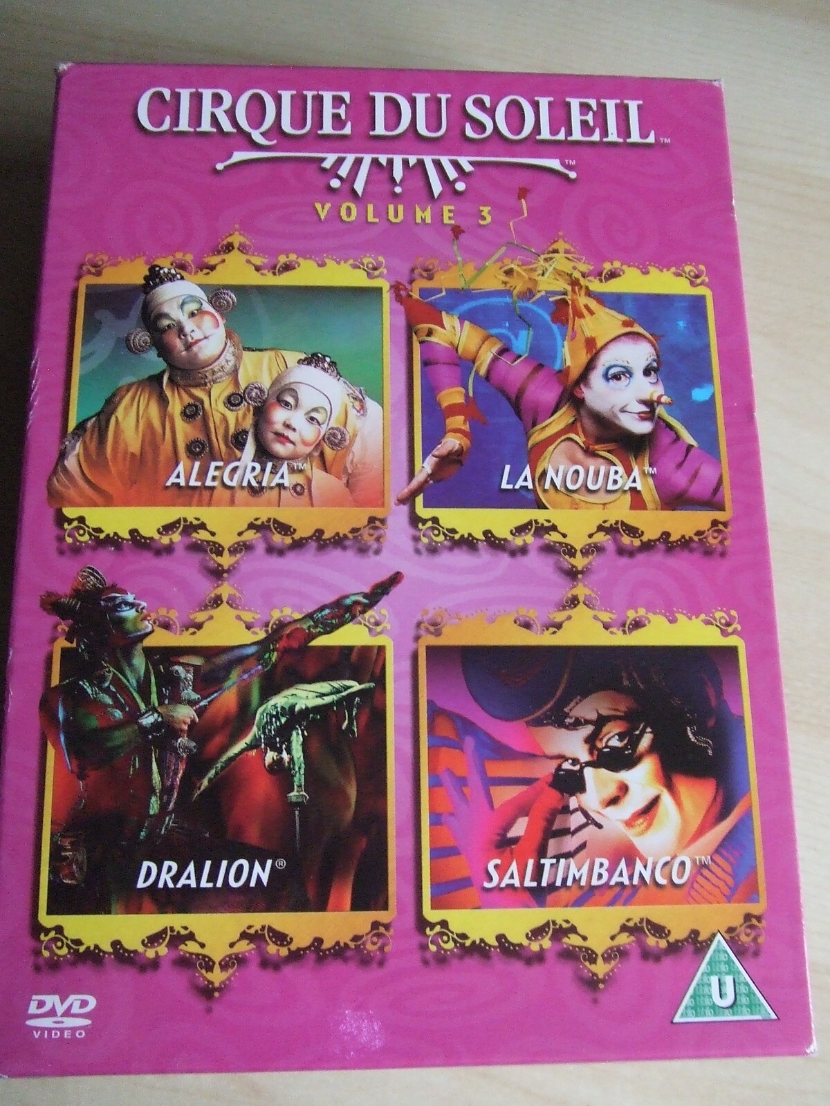 Cirque Du Soleil 4 DVD Box Set Volume 3 Alegria, Dralion, Saltimbanco, La Nouba