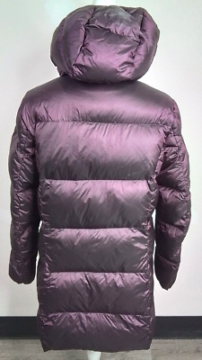 Eddie Bauer Down Jacket Women's XL Purple Parka Hooded Full Zip