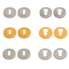Chrome or Brass Escutcheon - Euro Profile or Keyhole Profile Escutcheon