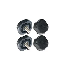 LOT OF 2 Workman KN-5P BLACK PLASTIC 5mm RADIO BRACKET KNOBS (2)