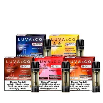 Lovesticks LUVA & CO Pods ELFA Kompatibel 20mg Vape E-Zigarette 2er Pack