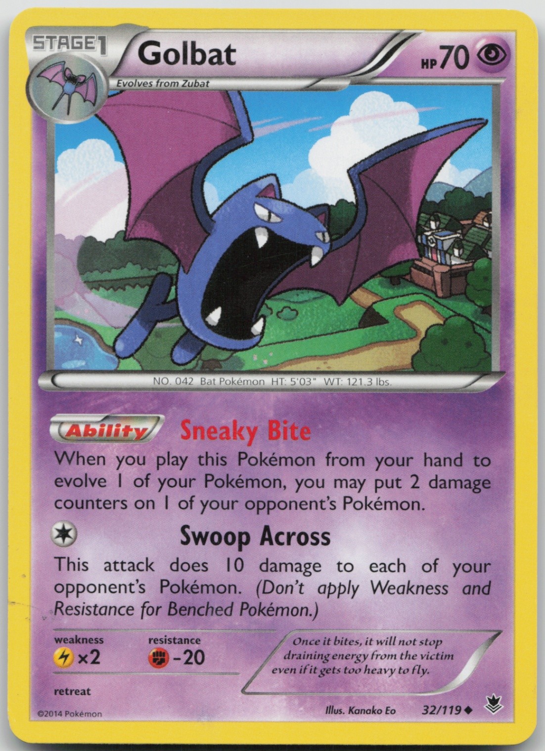 Golbat 32/119 Uncommon XY - Phantom Forces LP Normal