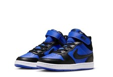 Nike Court Borough Mid 2 Little Kids' Shoes 1.5 black and blue New without tags