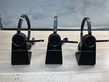 3 Jabra HSC040W Wireless Stereo Headset/with  3 Charging Stand / JUA3020