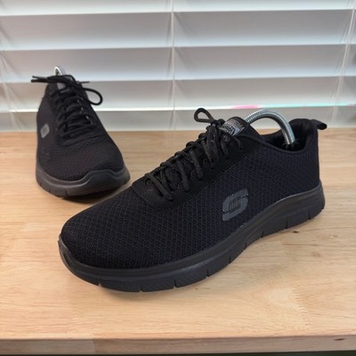 Skechers Flex Advantage Bendon Work Sneakers Men's Black Slip Resistant - 9.5