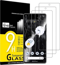 3-Pack Premium Tempered Glass Screen Protector 9H For Google Pixel 7 & 7 Pro