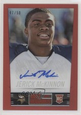 2014 Hot Rookies Fat Pack Red Prizm Signatures 47/50 Jerick McKinnon Auto w5v
