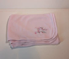 Koala Baby Pink Birds Blanket Thermal Waffle Weave Cotton Receiving 32x33”