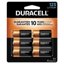 Duracell 3V High Performance Lithium Battery, 123, 6 Pack