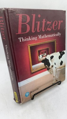 Thinking Mathematically Robert F. Blitzer Hardcover Seventh Edition 2019