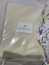Matouk India New 1 F/Q Flat Sheet 350TC Percale IVORY Hemstitch