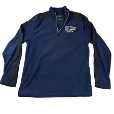 Walt Disney World Quarter Zip Fleece Navy   Size M