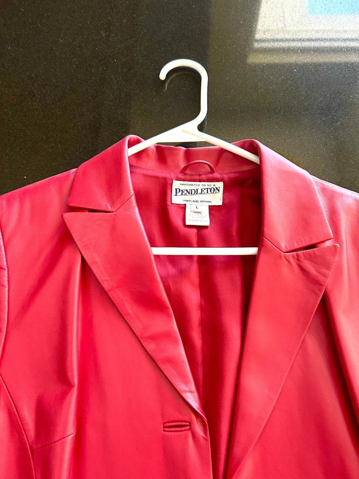 Pendleton Women's Red Leather Jacket / Blazer MINT CONDITION NEVER WORN