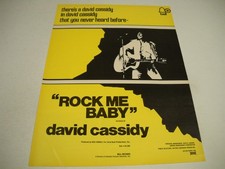 DAVID CASSIDY ...that you never heard before Original 1972 Promo Display Ad