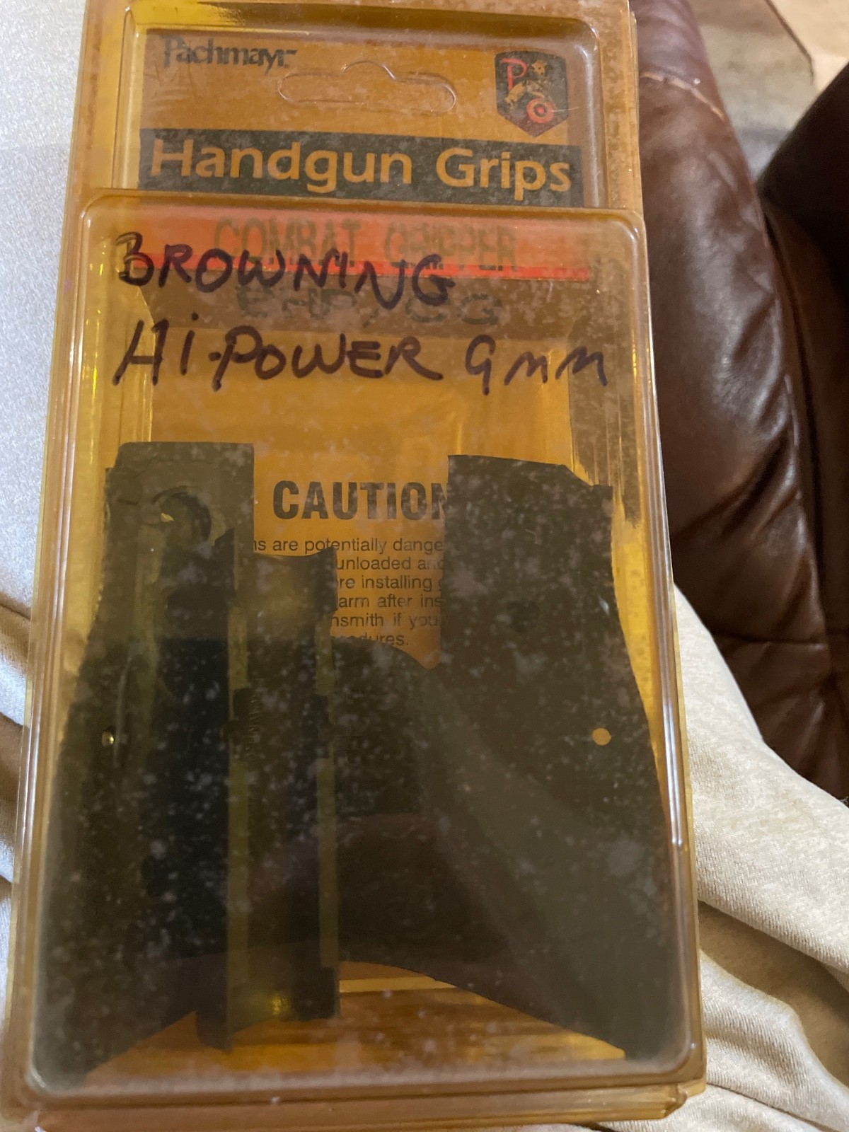 NEW OLD STOCK PACHMAYR HANDGUN GRIPS 03952 COMBAT GRIPPER STYLE BROWNING HIPOWER