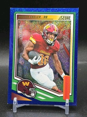 2025 Score Football - Austin Ekeler - Blue Sparkle /399 #203 Commanders