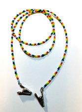 Face Mask Holder, Handcrafted Beaded Eyeglass holder, Multicolors, Glass Beads