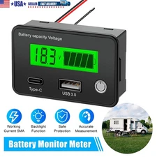 12V/24V/36/48V Battery Status Charge LCD Digital Indicator Monitor Meter Gauge