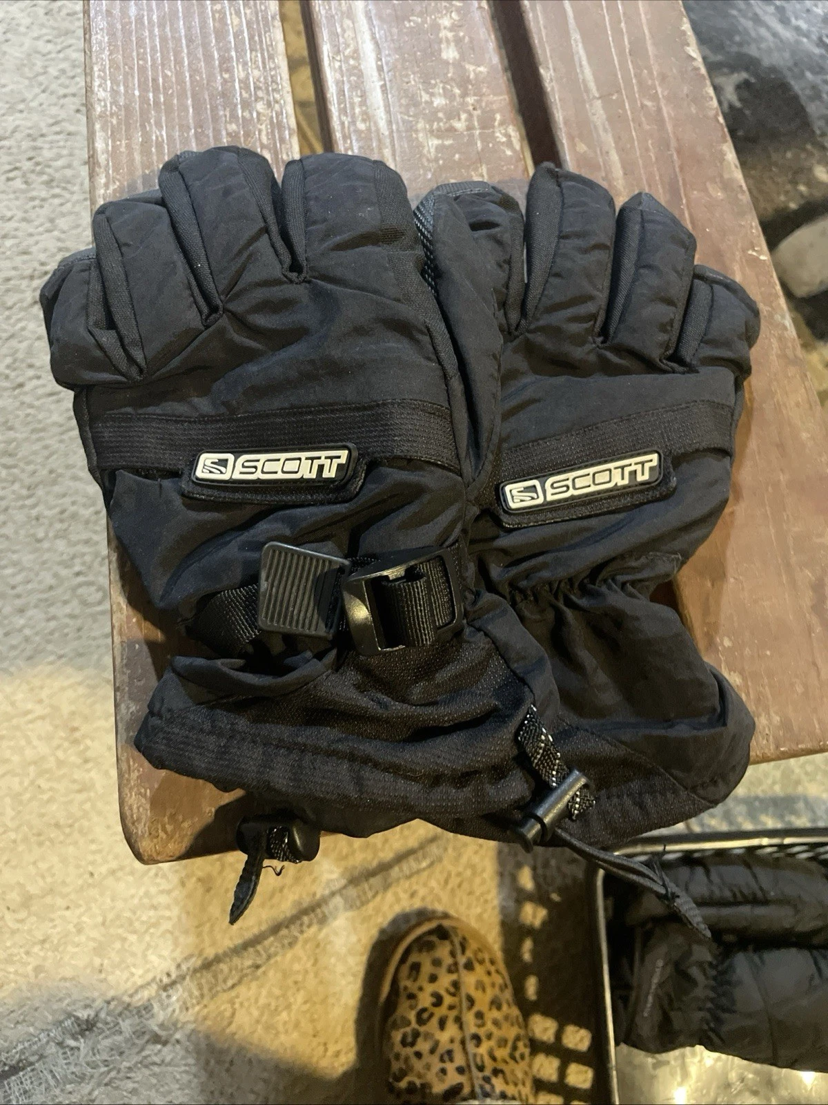 Scott Snow Gloves Size M/7 Insulated Adjustable Winter Black