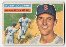Norm Zauchin 1956 Topps #89a White Back Boston Red Sox Pr-Gd