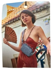 TRAVELON 43622 NEW GREY SAFETY BAG. SMALL COMPACT FOR TRAVELING AND ON THE GO.