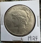 Morgan 90% Silver Dollar 1924. Uncirculated.