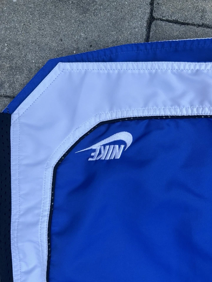 Vintage Nike Men’s Medium Swim Boxing Trunk Shorts Swoosh Blue White Gray Tag - Image 2 of 4