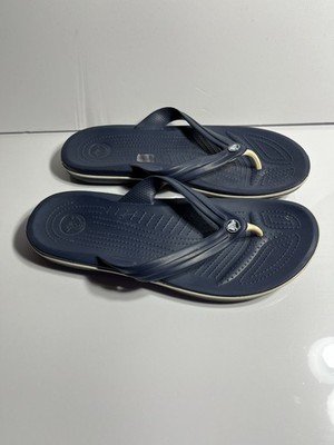 Crocs Crocband Unisex Men's 11 Flip Flops Navy Blue Sandals Slip On