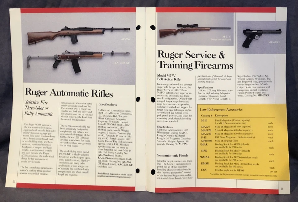 Ruger Police Service Firearms 1988 catalog - Image 3 of 4