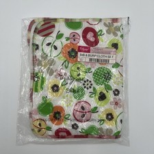 Thirty-One 31 Bib  Burp Cloth Set Apple Blossom NEW