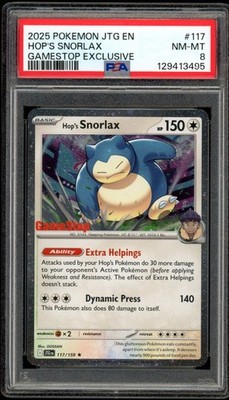 2025 Pokemon Journey together #117 Hop's Snorlax Holo Gamestop