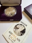 1988-S American Silver Eagle Proof OGP + COA (Damaged Box)
