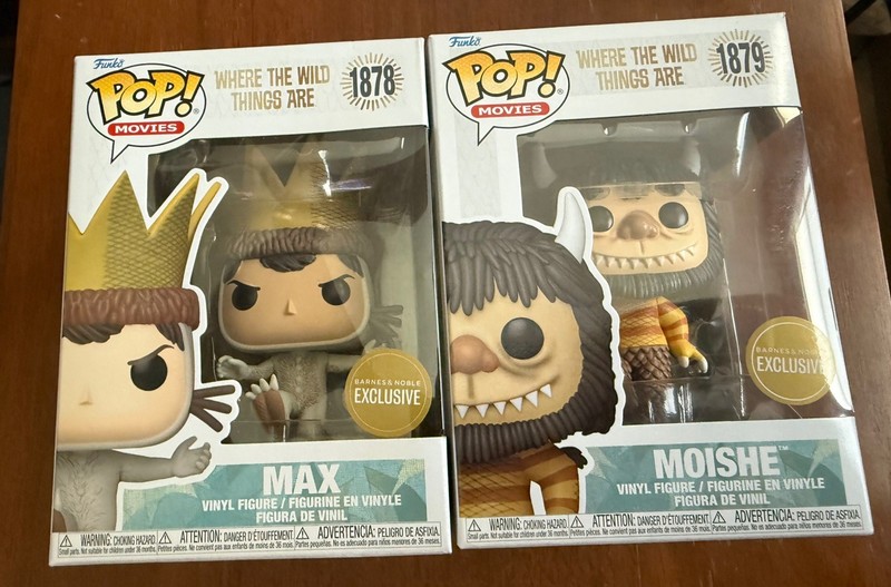Funko Pop Max and Moishe -  Where the Wild Things Are #1 & #2 Ships Free! 