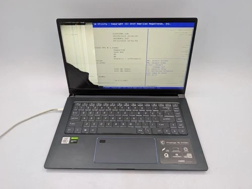MSI Prestige 15 A10SC-018CA 15.6" i7-10710U Boots BIOS For Parts