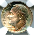 1954 Roosevelt Dime, NGC MS 66