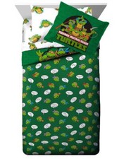 Teenage Mutant Ninja Turtles "Green Bricks" Kids Reversible Bed Set-AB08LP5LCDG7