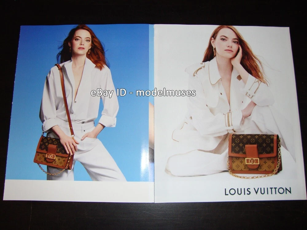 LOUIS VUITTON 4-Page Magazine PRINT AD Spring 2022 EMMA STONE Dauphine