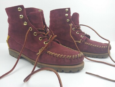 Sebago x Six Degrees Bordeaux Suede/Leather Boots Women s Size 9 