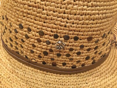 Flora Bella Metallic Crochet Raffia Hat & Tote Set - Like New NWT FLORA BELLA MARCELLA Crochet Raffia Sun Hat Ribbon Trim  main image 2