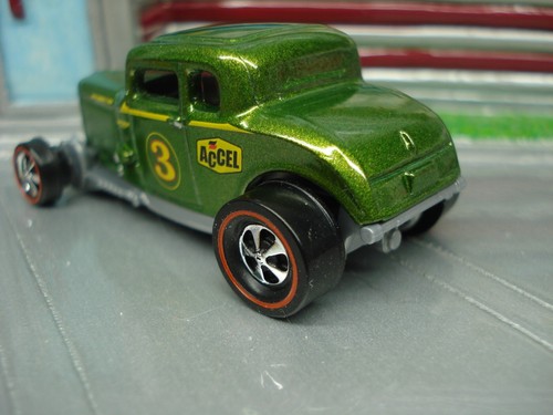 Matchbox 1932 Ford Model B Coupe with Custom Hot Wheels Style Redline Wheels - Picture 7 of 11