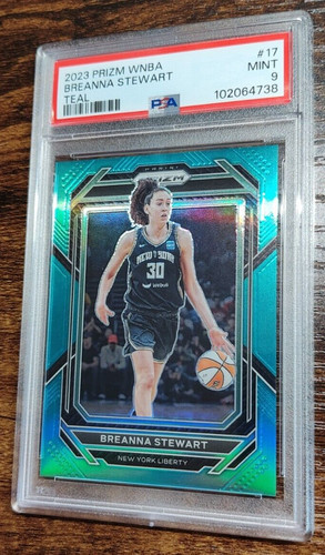 2023 Prizm WNBA Breanna Stewart #17 TEAL /49 PSA 9