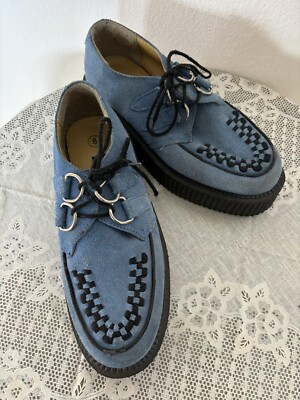 Anarchic GOTH Blue Creeper Size SHOE Platform PUNK Rock