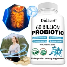 60 Billion Probiotic with Prebiotic Blend for Digestive & Immune Health